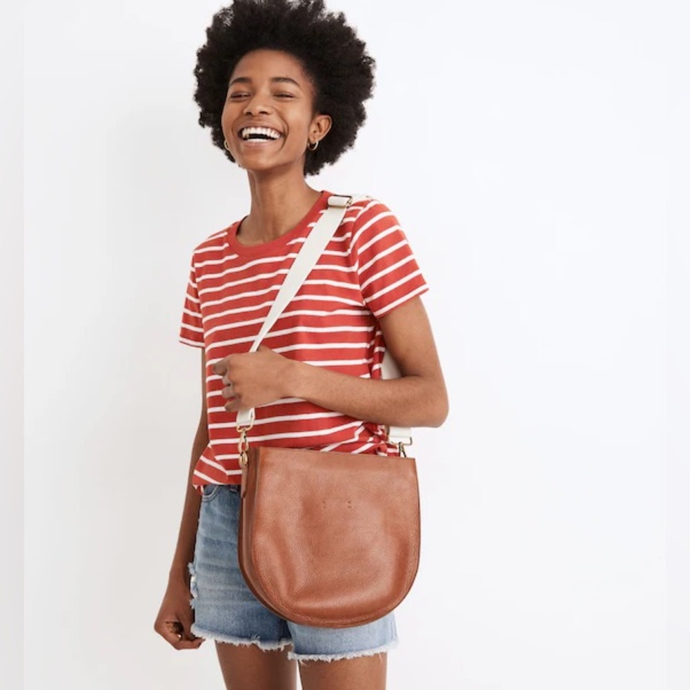 Madewell The Transport Saddlebag *Flawed*‎ English Saddle Brown Medium Boho Norm